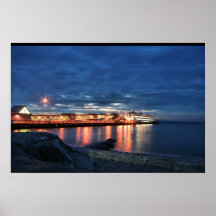 Evening Ferry Dock Posters
