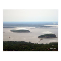 Evening Fog on Bar Harbour Islands Postcard