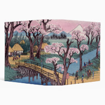 Evening Glow at Koganei Bridge, Ando Hiroshige Binders