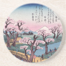 Evening Glow at Koganei Bridge, Ando Hiroshige Coasters