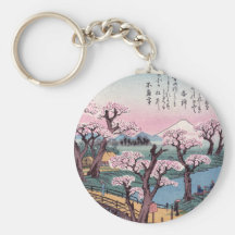 Evening Glow at Koganei Bridge, Ando Hiroshige Keychain