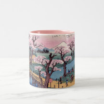 Evening Glow at Koganei Bridge, Ando Hiroshige Mugs