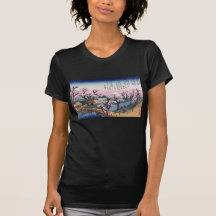 Evening Glow at Koganei Bridge, Ando Hiroshige Tee Shirt