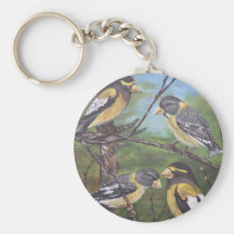 Evening Grosbeaks Keychains