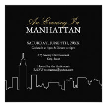 Evening in Manhattan - Custom Invite