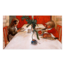 Evening Meal Two Children at Supper (1905) Business Card Templates