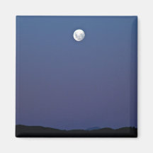 Evening Moon and blue Sky Refrigerator Magnet