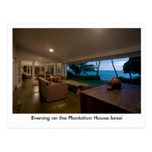 Evening on the Plantation House Lanai Post Card