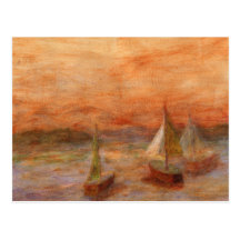 Evening Sail, Postcard