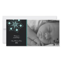 Evening Snowflakes Holiday Photo Card