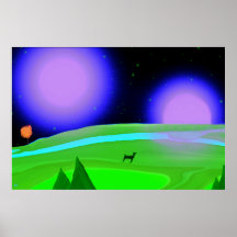 Evening Sunrise Over Allon Poster
