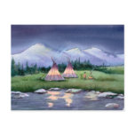 EVENING TIPI CAMP by SHARON SHARPE Postcard