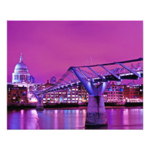 Evening View of the Millennium Bridge London Photograph