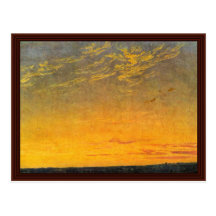 Evening With Clouds By Friedrich Caspar David Post Cards