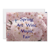 Event Fair Invitations Spring Art Wine Music Flora