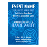 EVENT PARTY Blue Swirls Mini Flyers Business Card Template