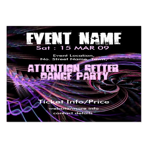 EVENT PARTY miniFLYER #007 Business Card