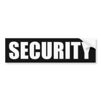 Event Security Bumper Sticker