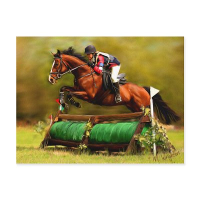 Eventer - Horse Art Post Card by mwrighton