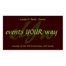 events YOUR way Business Card