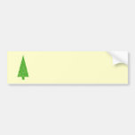 Evergreen Fir Tree. Green Yellow. Christmas. Bumper Stickers
