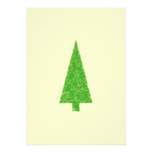 Evergreen Fir Tree. Green Yellow. Christmas. Announcement