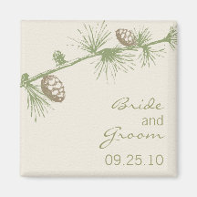 Evergreen Save the Date Magnet