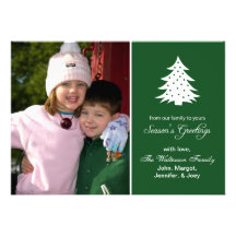 Evergreen Tree Card (Season's Greetings Evergreen) Custom Invitations