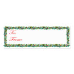 Evergreen Trimmed Christmas Tag Business Cards
