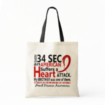 Every 34 Seconds Brother Heart Disease / Attack Tote Bag