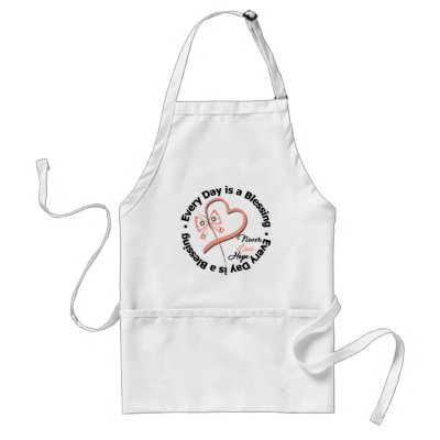 Every Day is a Blessing - Hope Uterine Cancer Apron by cancerapparel