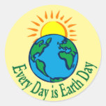 Every Day is Earth Day Round Sticker