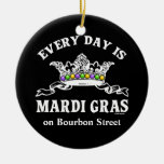Every Day is Mardi Gras custom designed Christmas Tree Ornaments