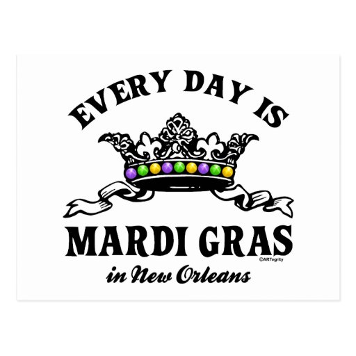 Every Day Mardi Gras in New Orleans Postcards