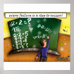 Every failure is a step to success posters