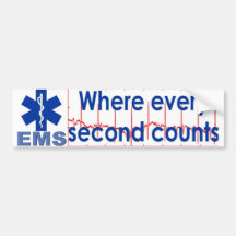 every second counts bumper stickers