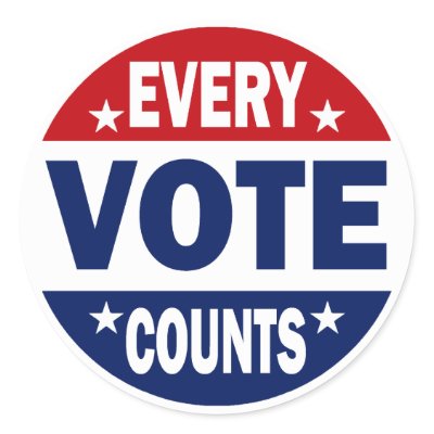 Every Vote Counts Sticker by dgpaulart