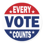 Every Vote Counts stickers