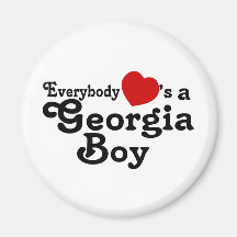Everybody Hearts a Georgia Boy Refrigerator Magnet