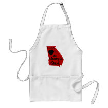 Everybody Loves a Georgia Girl Red and Black Apron