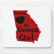 Everybody Loves a Georgia Girl Red and Black Mouse Pads