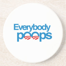 Everybody poops drink coasters