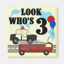 Everyday Heroes 3rd Birthday Tshirts and Gifts Refrigerator Magnets