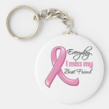 Everyday I Miss My Best Friend Breast Cancer Keychain
