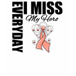 Everyday I Miss My Hero Remembrance Uterine Cancer t-shirts