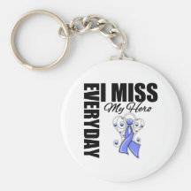Everyday I Miss My Hero Stomach Cancer Keychains
