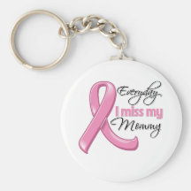 Everyday I Miss My Mommy Breast Cancer Keychain