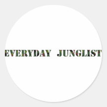 Everyday Junglist Round Stickers
