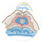 Everyday Should Be Earth Day Round Sticker