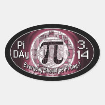 Everyday Should Be Pi Day Ovals Oval Sticker